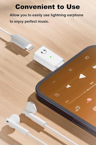 AreMe USB C to Lightning Headphone Adapter, Type C Male to Lightning Female Converter for Lightning Earphone, iPhone 15 Series,iPad Air, Not Support Lavalier Microphone, Charging and Data (Grey) in Saudi Arabia