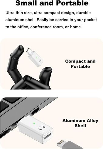 AreMe USB C to Lightning Headphone Adapter, Type C Male to Lightning Female Converter for Lightning Earphone, iPhone 15 Series,iPad Air, Not Support Lavalier Microphone, Charging and Data (Grey) in Saudi Arabia