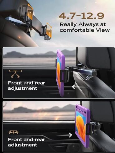 The Family's World Handsfree Universal Compatibility waterproof,iPad, Tablet, phone Holder for Car Mount Headrest Must Have Travel Accessories great for Long Road Trip Essentials for Kids Adults in Saudi Arabia