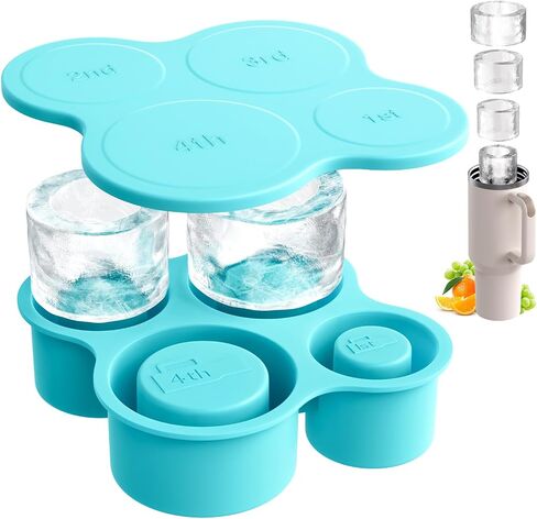 Ice Cube Tray for Stanley Cup: GGUW Tumbler Ice Tray - Cylinder Ice Cube for Stanley Cup - Hollow Ice Cube Tray in Saudi Arabia