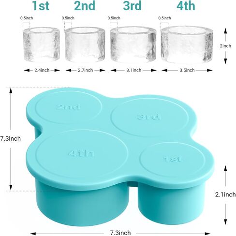 Ice Cube Tray for Stanley Cup: GGUW Tumbler Ice Tray - Cylinder Ice Cube for Stanley Cup - Hollow Ice Cube Tray in Saudi Arabia