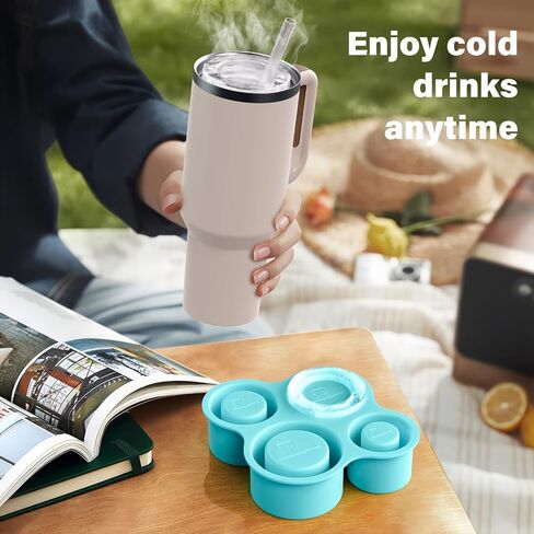 Ice Cube Tray for Stanley Cup: GGUW Tumbler Ice Tray - Cylinder Ice Cube for Stanley Cup - Hollow Ice Cube Tray in Saudi Arabia