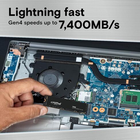 Crucial P5 Plus 500GB PCIe Gen4 3D NAND NVMe M.2 Gaming SSD, up to 6600MB/s - CT500P5PSSD8, Solid State Drive in Saudi Arabia