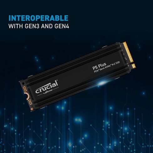 Crucial P5 Plus 500GB PCIe Gen4 3D NAND NVMe M.2 Gaming SSD, up to 6600MB/s - CT500P5PSSD8, Solid State Drive in Saudi Arabia