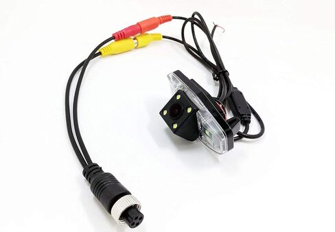 WANYING (2 قطعة حزمة) M12 محول 4 دبوس أنثى الطيران التوصيل إلى RCA AV + تيار مستمر ذكر تمديد كابل لكاميرا السيارة in Saudi Arabia