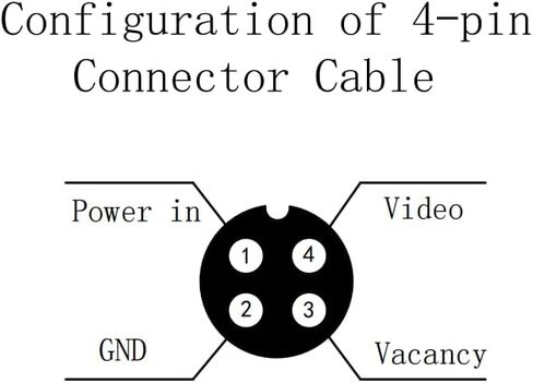 WANYING (2 قطعة حزمة) M12 محول 4 دبوس أنثى الطيران التوصيل إلى RCA AV + تيار مستمر ذكر تمديد كابل لكاميرا السيارة in Saudi Arabia