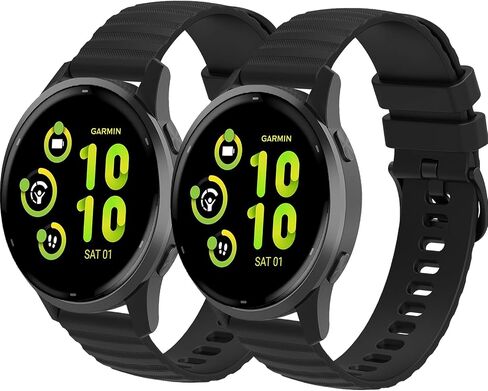 عبوتان متوافقتان مع Garmin Vivoactive 3 / Garmin Vivoactive 5 / Garmin Venu Sq، إطلاق سريع 20 مم لـ Garmin Venu 2 Plus/Garmin Forerunner 245/Forerunner 55 in Kuwait