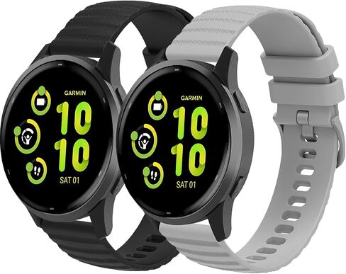 عبوتان متوافقتان مع Garmin Vivoactive 3 / Garmin Vivoactive 5 / Garmin Venu Sq، إطلاق سريع 20 مم لـ Garmin Venu 2 Plus/Garmin Forerunner 245/Forerunner 55 in Kuwait