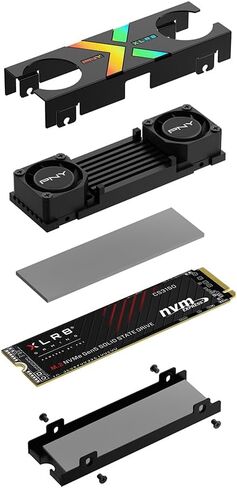 PNY CS3150 1TB PCIe Gen5 x4 NVMe M.2 SSD with Dual Fan Black Heatsink – Microsoft DirectStorage Compatible – up to 11500 MB/s Read – M280CS3150HS-1TB-RB in Saudi Arabia