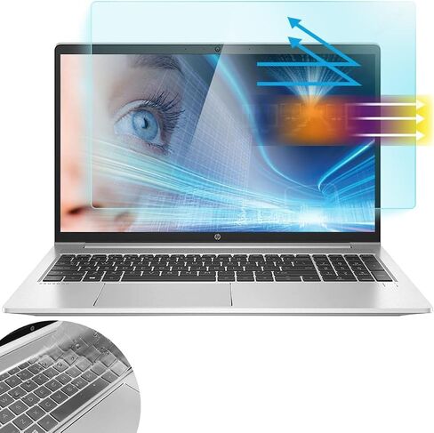 Anti Blue Light Screen Protector for 15.6 HP Elitebook 450 455 650 850 855 G7 G8 G9 G10 with Keyboard Cover, Eye Protection Screen Filter, Anti Glare, Anti Fingerprint (Not Fit G6 G5 G4 G3 Models) in Saudi Arabia
