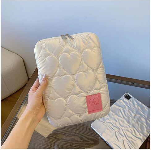 حافظة لجهاز iPad Pro 11 Air 4 10.2 Tab مقاس 9-11 بوصة حقيبة واقية على شكل قلب لطيف مبطن منتفخ حقيبة كمبيوتر محمول in Kuwait