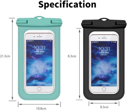 حقيبة هاتف خلوي مقاومة للماء، IPX8. مع حبل لهاتف iPhone Galaxy مناسب للتجديف بالكاياك والسباحة وركوب القوارب والغوص والجري وغيرها من الرياضات الخارجية، متوافق حتى 7 بوصات. (أبيض) in Kuwait