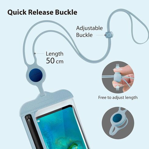 Bone】Waterproof Phone Pouch, IPX9 Waterproof Phone Case for Swimming Dry Bag Underwater with Lanyard for Snorkeling Boating Fishing Compatible with iPhone, Samsung Galaxy Pixel, Lanyard (Red) in Kuwait