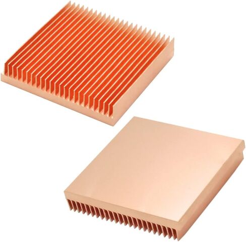 2Pcs Pure Copper Heatsink 1.38" x 1.38" x 0.28" / 35mm x 35mm x 7mm Heat Sink for Electronic 3D Printer CHIP IC MOS Heat Dissipation in Saudi Arabia