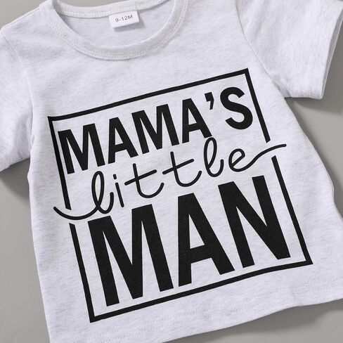 مجموعة ملابس صيفية للأولاد الصغار من Happy Town، تي شيرت وسروال قصير الأكمام (أبيض، 9-12 شهرًا) in Kuwait