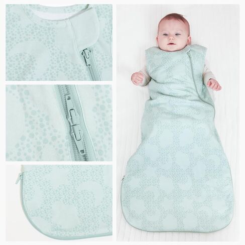 Kaiya Unisex Baby Sleeping Bag, 1.0 TOG, Organic Cotton Sleeveless Onesie Sleeping Bag, Wearable Baby Blanket. in Saudi Arabia