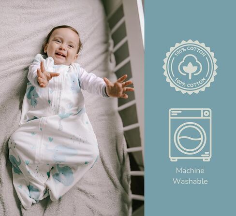 BABY SLEEP SACK 100% COTTON, 3-12 MONTHS, baby sleep, baby Wearable Blanket, wearable slepping back, babyshower, gift for babies in Saudi Arabia