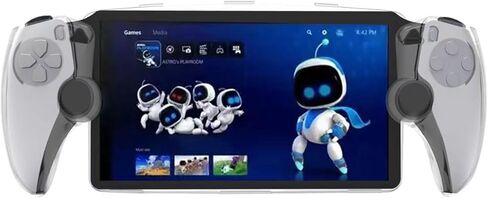 Protective Cover Compatible with PS Portal, Clear Hard Cover Shell All-Round Skin with Kickstand and 2 Thumb Grip Caps Compatible with Playstation Portal Remote Player Controller Accessories in Kuwait