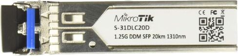 MikroTik S-31DLC20D Transceiver 1.25G DDM SFP 1310nm Dual LC Connector 20Km SM in Saudi Arabia