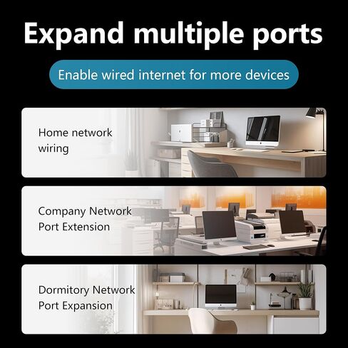 8-Port Gigabit Ethernet Switch, Plug and Play unmanaged Network Splitter, Small Desktop Size, IGMP Support, fanless Silent Design, White Plastic Shell in Saudi Arabia