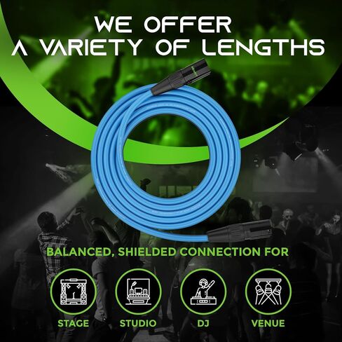 GearIT CAT6 Ethernet Cable, EtherCON-Compatible (100 Feet) RJ45 Connectors for Pro Audio, Aluminum Shielded, Oxygen Free Copper - 3 ft. - Blue in Kuwait