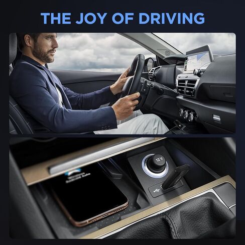 Android Auto Wireless Adapter for Car Android auto Small Car Dongle Easy Plug and Play Setup Converts Wired to Wireless for Factory Wired Android Auto Cars for Android 11+, Deep Black in Kuwait