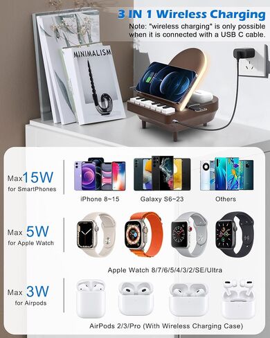 8 in 1 Piano Gifts, 3 in 1 Wireless Charging Station, Bluetooth Speaker with Lights, Piano Playing Key, Speaker for Home/Office/Party/Outdoor, Birthday Gift (Black) in Saudi Arabia