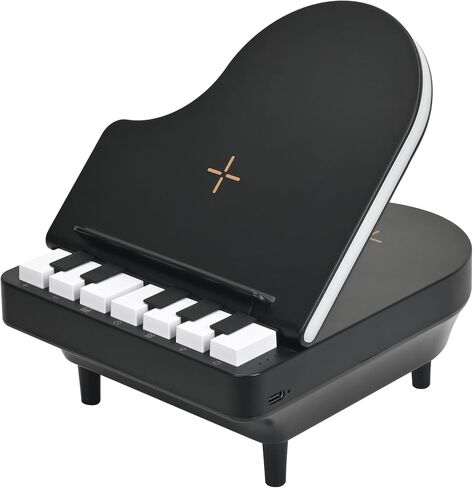 8 in 1 Piano Gifts, 3 in 1 Wireless Charging Station, Bluetooth Speaker with Lights, Piano Playing Key, Speaker for Home/Office/Party/Outdoor, Birthday Gift (Black) in Saudi Arabia