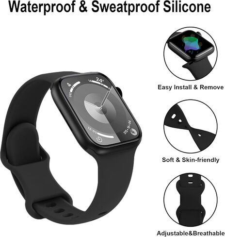18 Pack Sport Band Compatible with Apple Watch Bands 40mm 41mm 38mm 45mm 44mm 42mm 49mm for Women Men, Soft Silicone iWatch band with Watch Band Storage Case for iWatch Ultra Series 9 8 7 6 5 4 3 2 SE in Kuwait