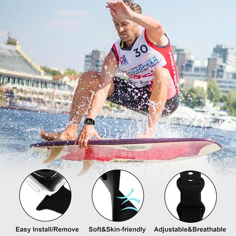18 Pack Sport Band Compatible with Apple Watch Bands 40mm 41mm 38mm 45mm 44mm 42mm 49mm for Women Men, Soft Silicone iWatch band with Watch Band Storage Case for iWatch Ultra Series 9 8 7 6 5 4 3 2 SE in Kuwait