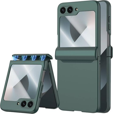 STORMTAL for Samsung Galaxy Z Flip 6 Case, Hinge Protection, Built-in Screen Protector, Wireless Charging, Slim Rugged Phone Protective Case for Galaxy Z Flip 6 Wine in Saudi Arabia