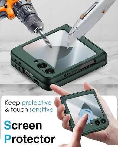STORMTAL for Samsung Galaxy Z Flip 6 Case, Hinge Protection, Built-in Screen Protector, Wireless Charging, Slim Rugged Phone Protective Case for Galaxy Z Flip 6 Wine in Saudi Arabia