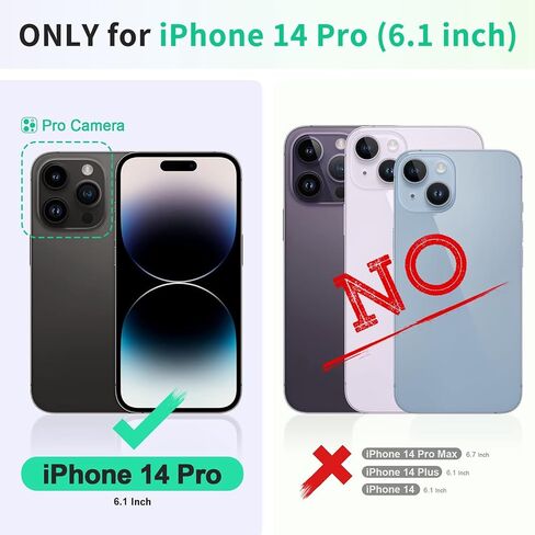 for iPhone 14 Pro Case with Card Holder Slot [Store 5 Cards] Hidden Credit Card ID Rugged Protection Hard PC Phone Cases iPhone14Pro 5G i i-Phone i14 iPhone14 14Pro Cover for Women Men Blue in Saudi Arabia