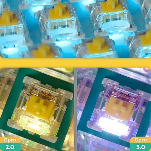 Gateron G Pro 3.0 Yellow Switch, Suitable for Mechanical Keyboards, 5-pin Linear/pre Lubricated/pin Enhanced Switch (70) in Saudi Arabia