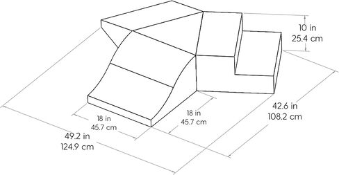 Factory Direct Partners SoftScape Baby Playtime Junction 360 Climber Plus وسادات جانبية، هيكل لعب نشط داخلي للأطفال الصغار والأطفال؛ رغوة ناعمة آمنة (7 قطع) - معاصرة، 13800-CT in Kuwait