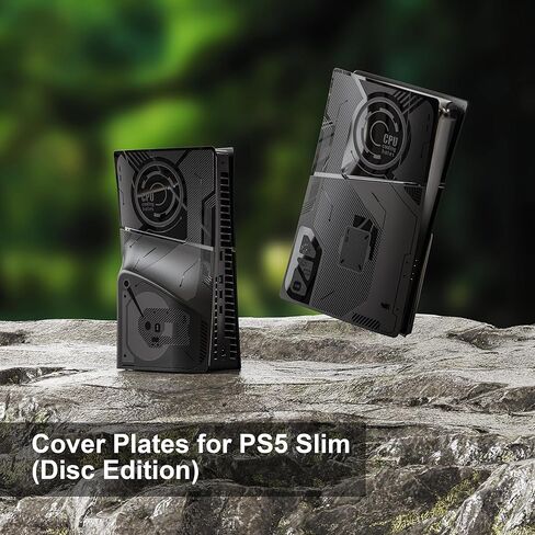5-in-1 Plates for PS5 Slim Disc Edition and Digital Edition, Precision Fit, Anti-Scratch, Easy to Install, Hard Shockproof Face Plate Shell Side Plate for PlayStation 5 Slim Accessories in Kuwait