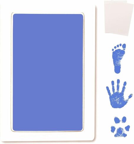 Inkless Large Clean Touch Ink Pad Kit for Baby Footprint, Handprint & Pet Paw Print - No Ink Mess, Baby Safe, One Time Use, Includes 2 Cardstocks (Clean-Touch - Gold) in Saudi Arabia