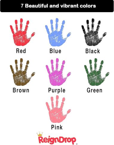 Inkless Large Clean Touch Ink Pad Kit for Baby Footprint, Handprint & Pet Paw Print - No Ink Mess, Baby Safe, One Time Use, Includes 2 Cardstocks (Clean-Touch - Gold) in Saudi Arabia