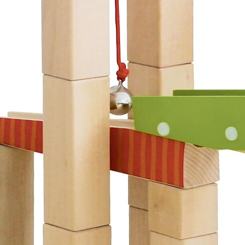 Roba Wooden Marble Run Set - 100 Pieces, 20 Glass Marbles & 80 Building Blocks, Ages 3+ in Saudi Arabia