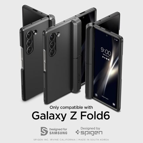 حافظة Spigen Tough Armor Pro P مصممة لهاتف Galaxy Z Fold 6 (2024) [مسند] - أسود in Kuwait