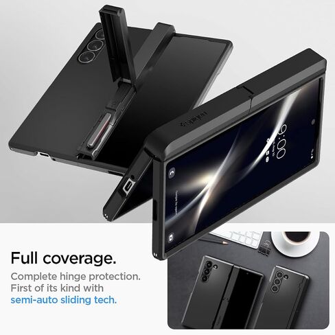 حافظة Spigen Tough Armor Pro P مصممة لهاتف Galaxy Z Fold 6 (2024) [مسند] - أسود in Kuwait