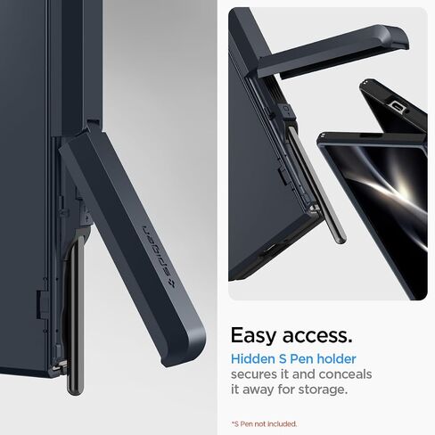 حافظة Spigen Tough Armor Pro P مصممة لهاتف Galaxy Z Fold 6 (2024) [مسند] - أسود in Kuwait