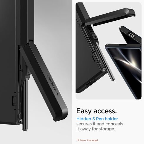 حافظة Spigen Tough Armor Pro P مصممة لهاتف Galaxy Z Fold 6 (2024) [مسند] - أسود in Kuwait