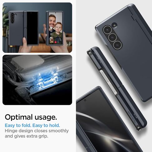 حافظة Spigen Tough Armor Pro P مصممة لهاتف Galaxy Z Fold 6 (2024) [مسند] - أسود in Kuwait