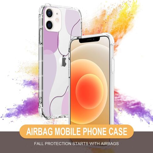 Compatible with iPhone 6 Plus,Blue Wavy Shaped Art Clear Phone Case for Girl Women,Airbag Transparent Slim Soft Bumper Phone Case for iPhone 6 Plus in Saudi Arabia
