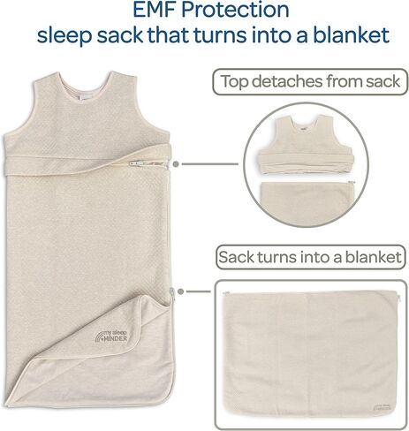 Faraday Baby Sack & Blanket, EMF Wearable Blanket, Wifi Blocker, Pregancy Blanket, Unisex, 6-18 Months, Beige in Saudi Arabia