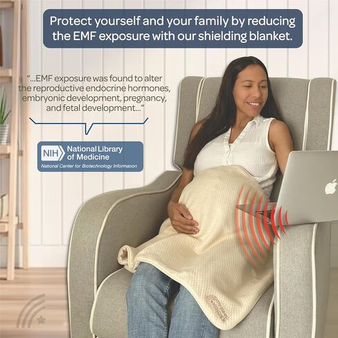 Faraday Baby Sack & Blanket, EMF Wearable Blanket, Wifi Blocker, Pregancy Blanket, Unisex, 6-18 Months, Beige in Saudi Arabia