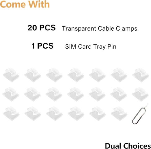 60 Pcs Clear Cable Clips with 3M Adhesive, Wire Holders Under Desk, Cord Management for Wall, Car, Ethernet, PC, Christmas Light Indoor/Outdoor in Saudi Arabia