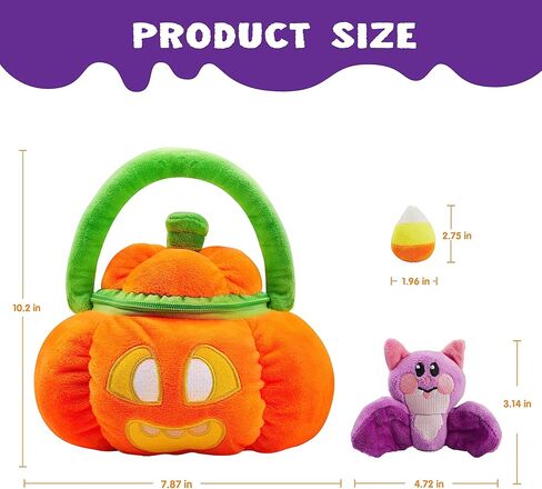 مجموعة ألعاب JOYIN Baby's Pumpkin Halloween Toys مع 8 قطع لعب ممتعة، حشو/حشو أكياس الهدايا الفخمة، ديكور حفلات الهالوين، جوائز وهدايا للرضع الأولاد والبنات in Kuwait