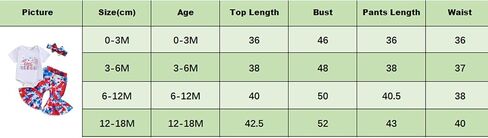 Hnyenmcko 4th of July Baby Girl Outfits Newborn Short Sleeve Romper Bell Bottoms Pants Fourth of July Clothes in Saudi Arabia